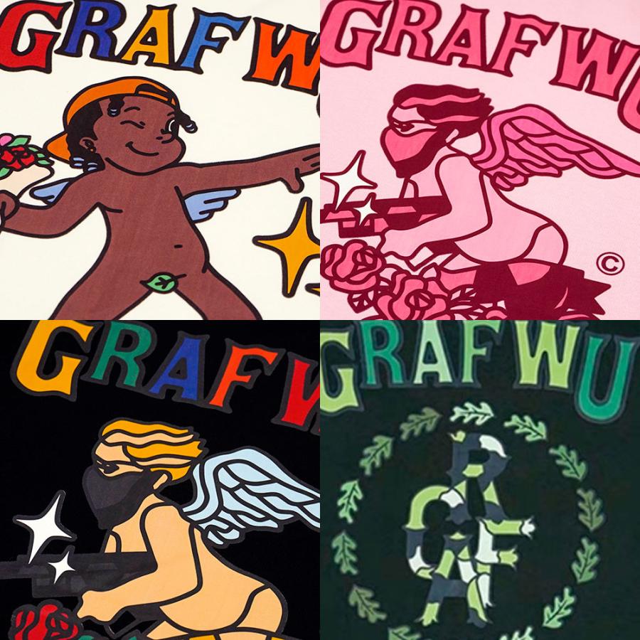 GRAF&WU グラフアンドウー ランダム刺繍ワッペン Tシャツ GRAF&WU グラフアンドウー ランダム刺繍ワッペン Tシャツ