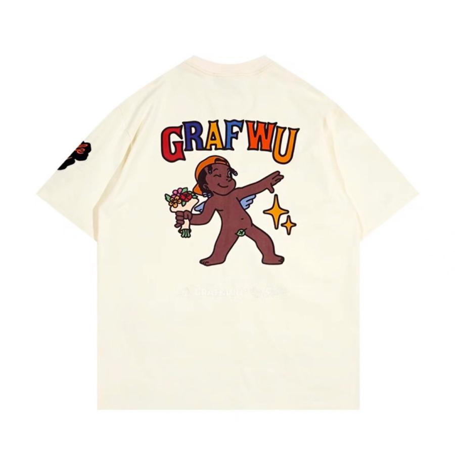 GRAF&WU グラフアンドウー ランダム刺繍ワッペン Tシャツ GRAF&WU グラフアンドウー ランダム刺繍ワッペン Tシャツ