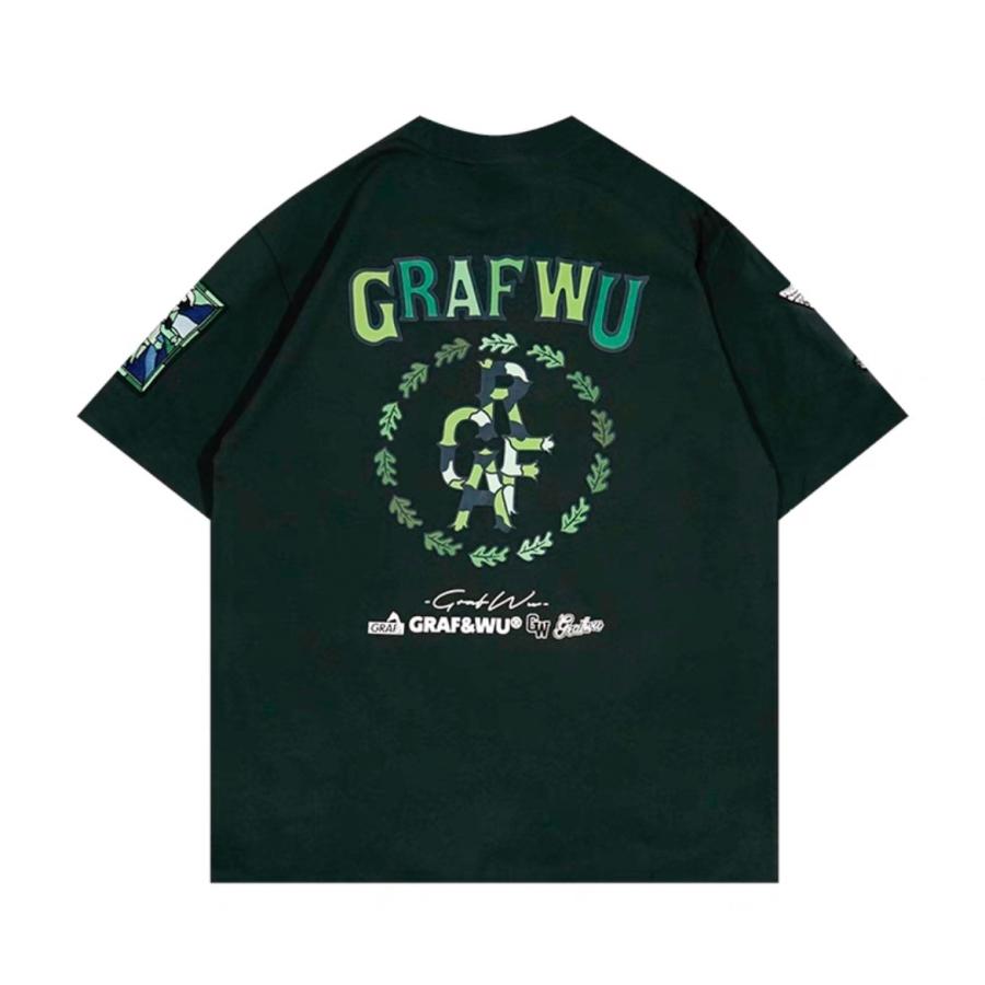 GRAF&WU グラフアンドウー ランダム刺繍ワッペン Tシャツ GRAF&WU グラフアンドウー ランダム刺繍ワッペン Tシャツ
