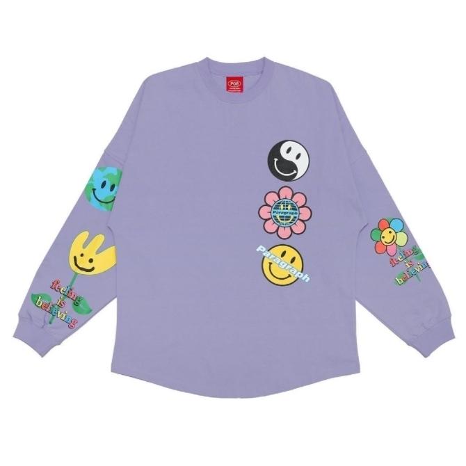 Paragraph パラグラフ 長袖 Tシャツ Flower smile Long sleeve t-shirt (PARAGRAPH-NO09a)キャンセル不可｜wflags｜09