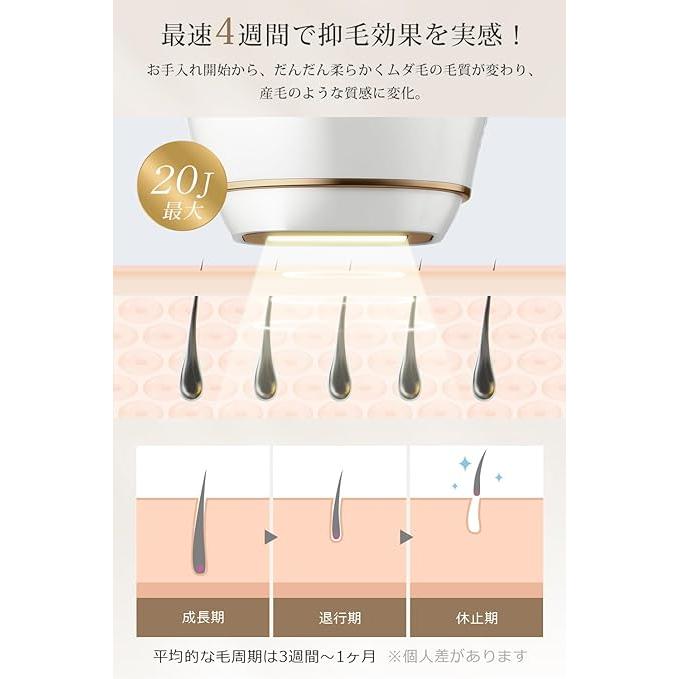 脱毛器 サファイア冷却 HIPL光脱毛器 2023新登場 サロン級光脱毛器