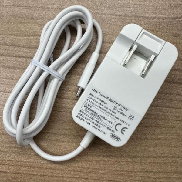 KDDI純正 充電器 0602PQA スマホ充電器 au純正 TYPE-C ACアダプター 0602PQA タイプC : 中古