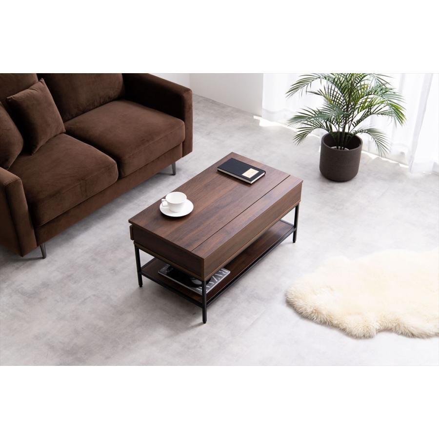 幅80cm】Fika 昇降式センターテーブル パソコンデスク PCデスク ロー