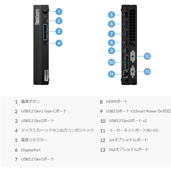 Lenovo Intel Core i5 ミニPC（メーカーメンテナンス済） 日本HP Lenovo ThinkCentre M70q Tiny Gen 3 11T4S0YE00 新品