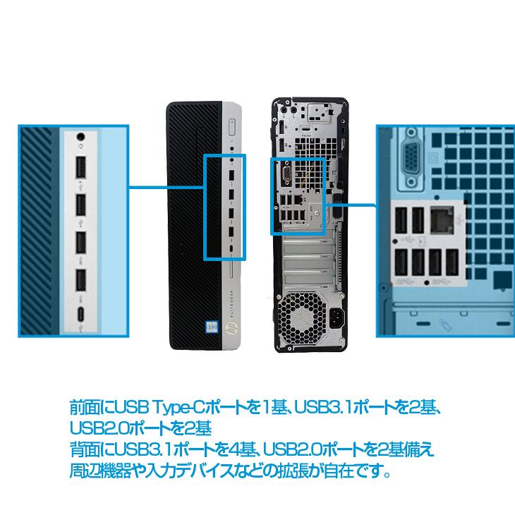 日本HP HP EliteDesk 800G3 SFF 中古 Corei7のハイパワー 3画面同時