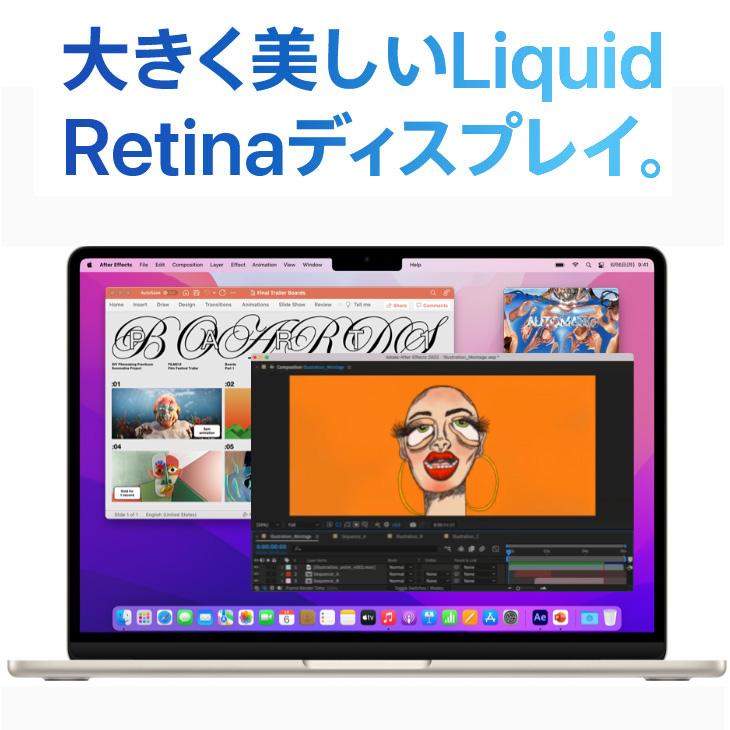 MacBook Air 【中古パソコン】Apple 13.6inch MC7W4J/A A2681 2024