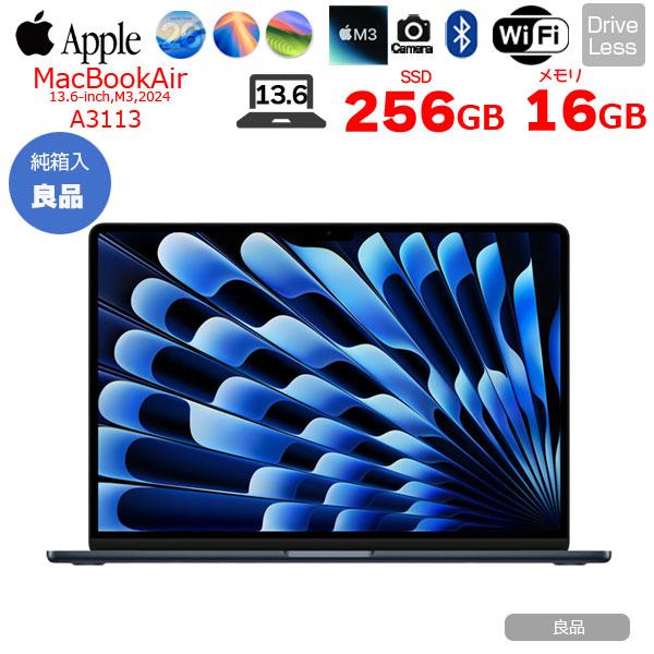 MacBook Air 【中古パソコン】Apple 13.6inch MC8K4J/A A3113 2024