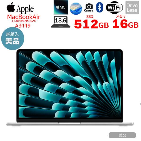MacBook Air 【中古パソコン】Apple 13.6inch MDH74J/A A3449 2026
