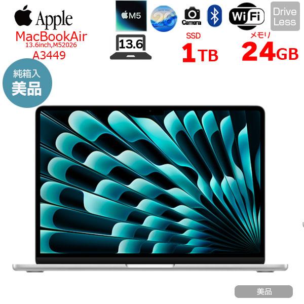 MacBook Air 【中古パソコン】Apple 13.6inch MDH94J/A A3449 2026