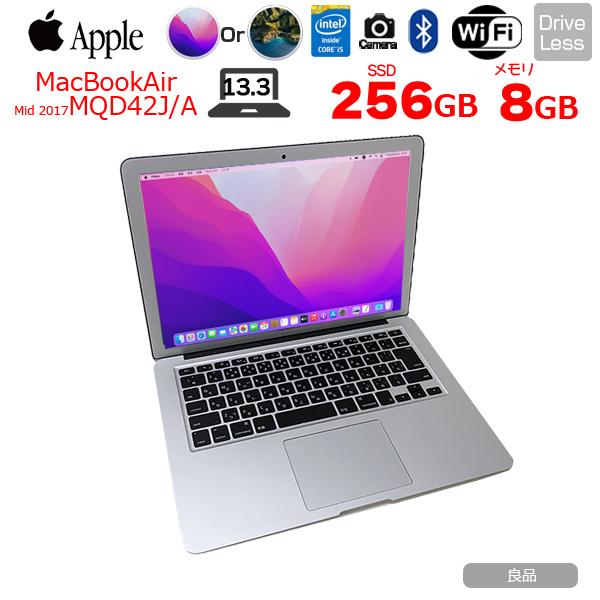 Apple MacBook Air_13.3inch MQD42J/A A1466 2017 選べるOS Monterey or BigSur [core i5 5350U  8G SSD256GB 無線 BT カメラ 13.3インチ  ] ：良品｜whatfun｜02