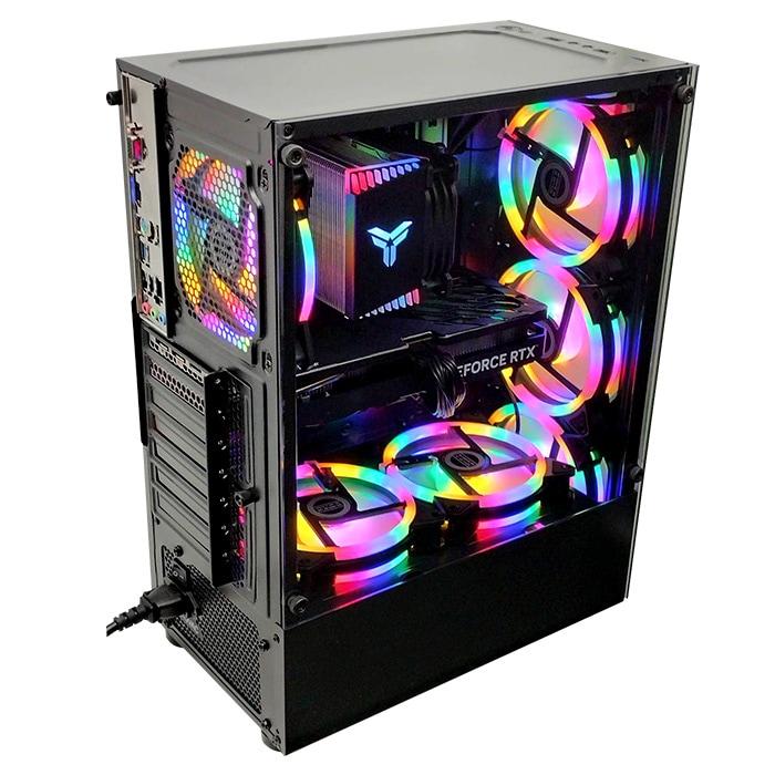 【新品】　ゲーミングPC RX7700XT RYZEN7 5700X PASOUL ゲーミングPC デスクトップパソコン ブラック AMD Radeon
