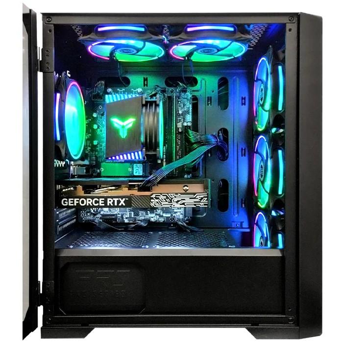 PASOUL ゲーミングPC デスクトップパソコン ブラック メッシュ AMD