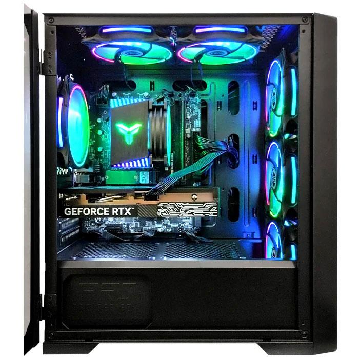 PASOUL ゲーミングPC デスクトップパソコン ブラック メッシュ AMD