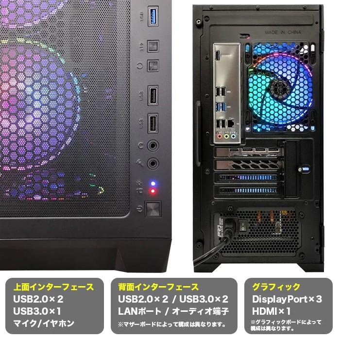 PASOUL ゲーミングPC デスクトップパソコン ブラック メッシュ AMD