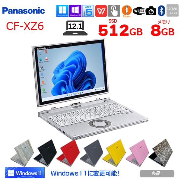 Panasonic CF-XZ6 2in1タブレット 選べるカラー！中古 ノート WQHD(2160×1440) Office Win10 or  Win11 [corei5 7300U 8GB 256GB カメラ 12.1型 ] ：良品 :cf-xz6-b:中古パソコンのワットファン - 通販  - 