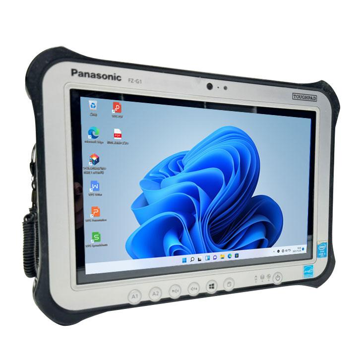 【中古パソコン】Panasonic TOUGHPAD FZ-G1W3000VJ タフパッド Win11 防塵 防水 第7世代[Core i5 7300U メモリ4GB 128GB 無線 カメラ 10.1型] :良品の画像