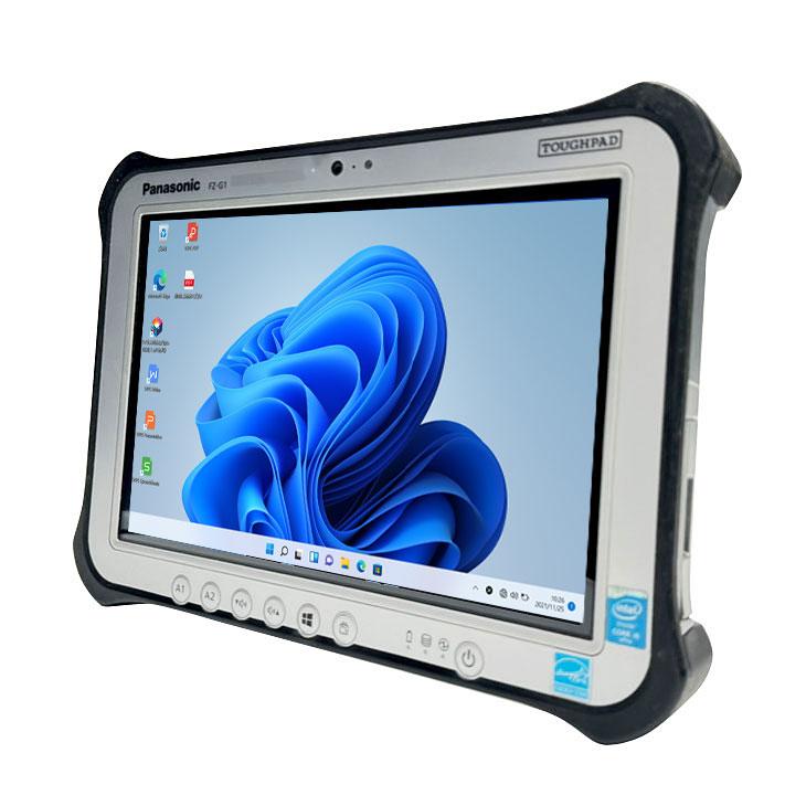 【中古パソコン】Panasonic TOUGHPAD FZ-G1W3000VJ タフパッド Win11 防塵 防水 第7世代[Core i5 7300U メモリ4GB 128GB 無線 カメラ 10.1型] :良品の画像
