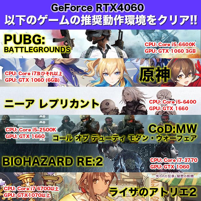 PASOUL ゲーミングPC ノートパソコン GeForce RTX4060 第12世代 Intel