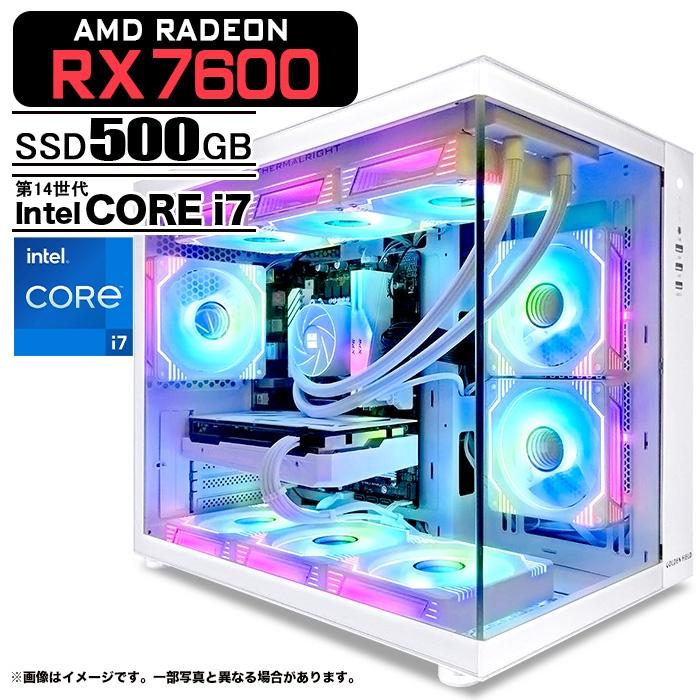 PASOUL ゲーミングPC 海景房 GMQ360 ホワイト AMD Radeon RX7600 第14 