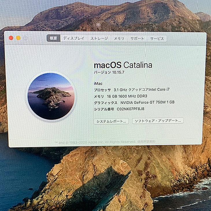 iMac（Apple） Apple iMac ME087J/A Late 2013 A1418 21.5インチ一体型