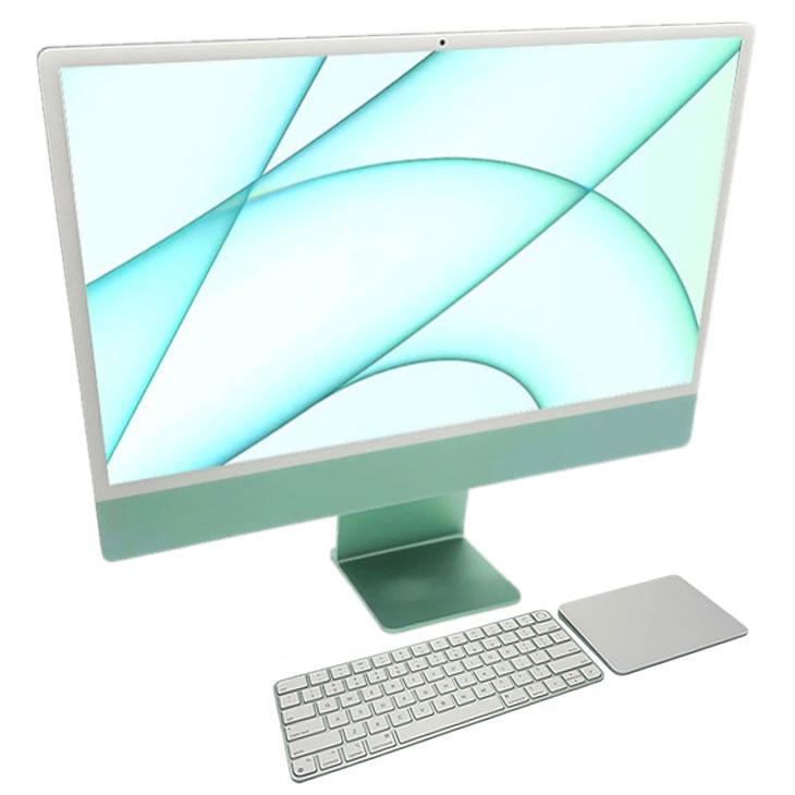 【中古パソコン】Apple iMac 24inch MGPJ3J/A A2438 4.5K 2021 一体型 選べるOS [Apple M1 8コア メモリ16GB SSD512GB 無線 BT カメラ 24インチ 純箱] : 美品の画像