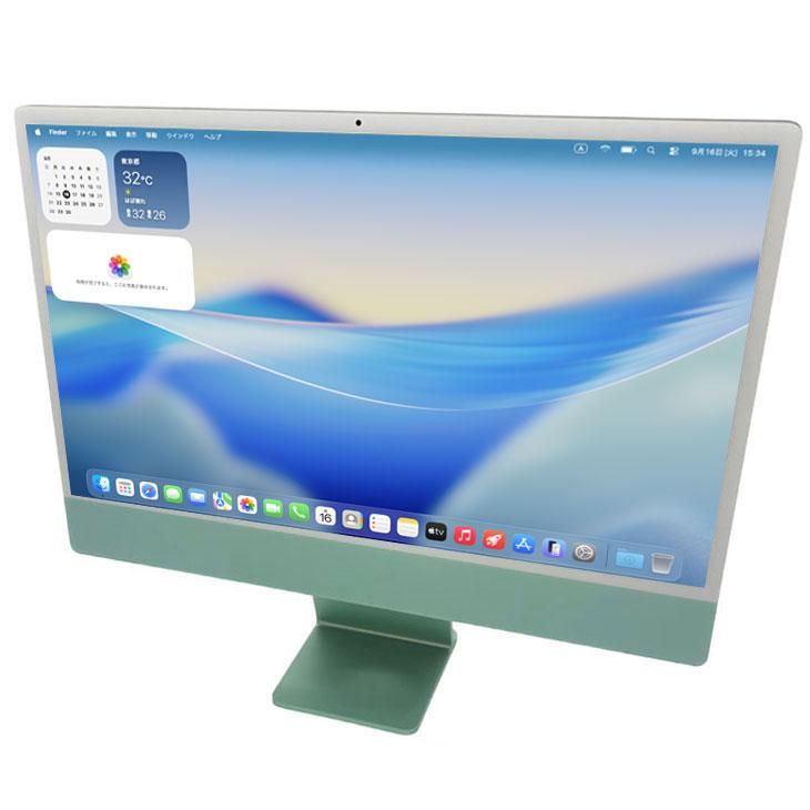 【中古パソコン】Apple iMac 24inch MGPJ3J/A A2438 4.5K 2021 一体型 選べるOS [Apple M1 8コア メモリ16GB SSD512GB 無線 BT カメラ 24インチ 純箱] : 美品の画像