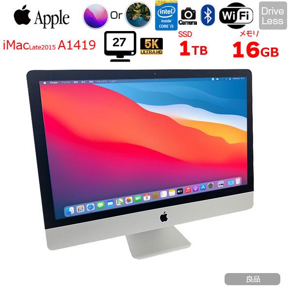 iMac 5K 27インチ　メモリ16GB 1TB MK462J/A iMac（Apple） Apple iMac MK462J/A Late 2015 A1419 5K 27インチ 一