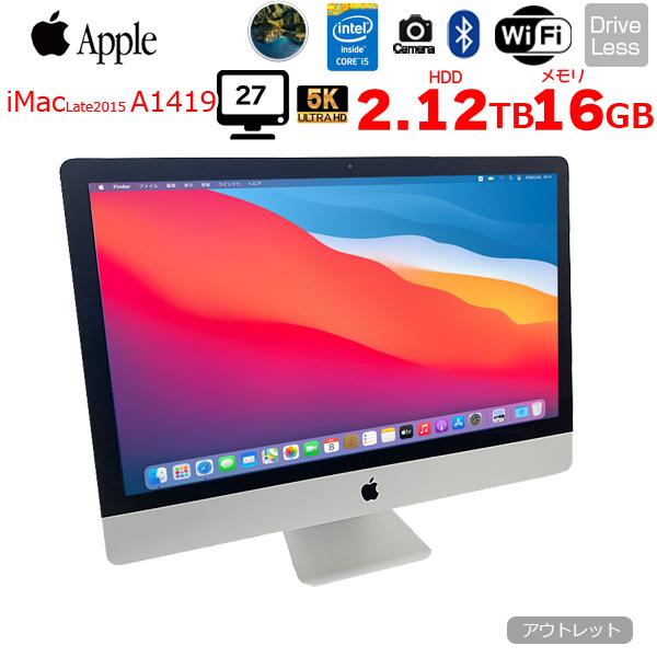 Apple iMac 5K 27インチ　MK482J/A iMac（Apple） Apple iMac MK482J/A Late 2015 A1419 5K 27インチ 一