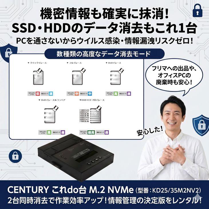 レンタル】1泊2日〜CENTURY これdo台 M.2 NVMe V2 (KD25/35M2NV2)M.2