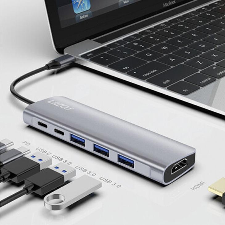 Lazos L-CH6　6in1 Type-c ハブ USB TypeC 最大96W Type-A USB3.0 HDMI 4K対応 USBハブ　Macにも｜whatfun｜05