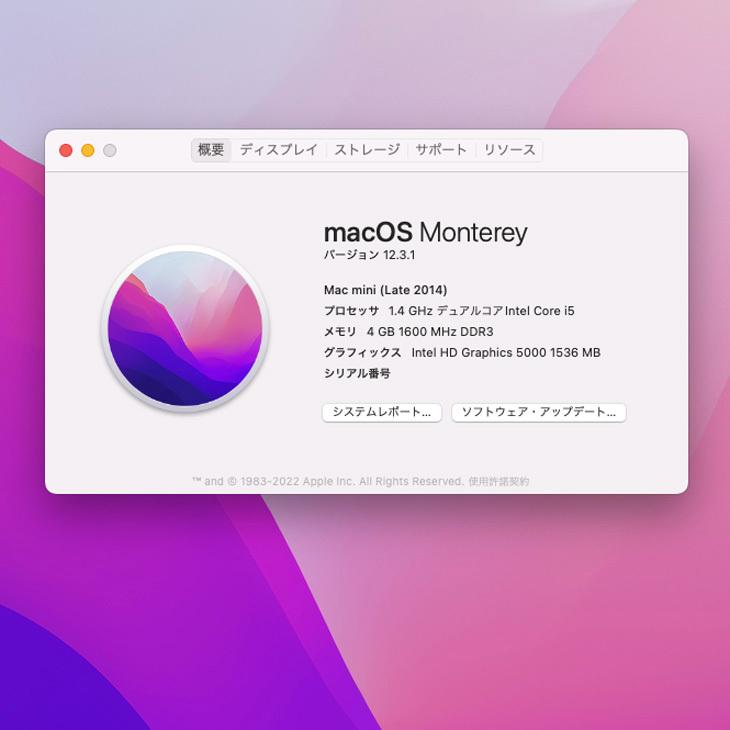 スマホ・タブレット・パソコン MAC MINI MGEM2J/A Mac mini Apple MGEM2J/A A1347 Late 2014 小型デスク 選べるOS