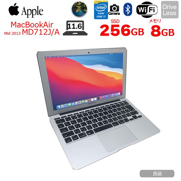 Apple MacBook Air 11.6inch MD712J/A A1465 Mid 2013 [core i7 4650U 1.7GHz 8G SSD256GB 無線 BT カメラ 11.6インチ BigSur 11 ] ：アウトレット｜whatfun｜02