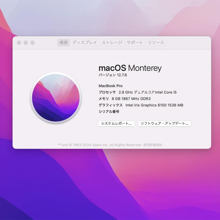 MacBook本体 Mac Book Pro 2015 A1502 MF841J/A MacBook Pro 【中古】Apple 13.3inch MF841J/A A1502 Early 2015 新品
