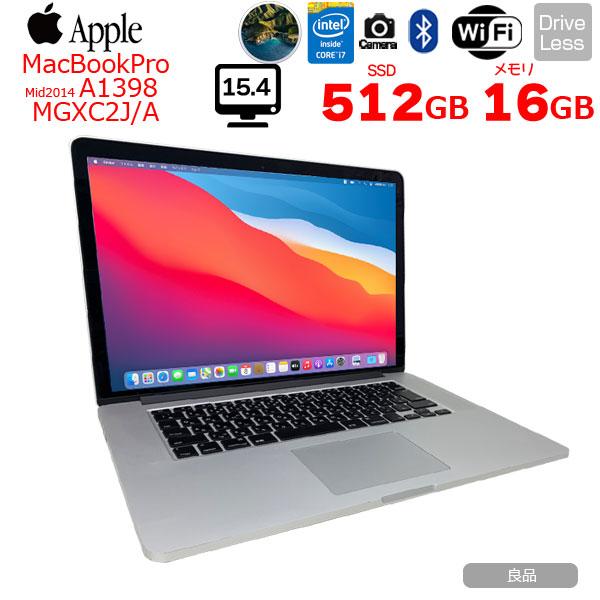 Apple MacBook Pro 15.4inch MGXC2J/A A1398 Mid 2014 [core i7 4980HQ メモリ16GB SSD512GB 無線 BT 15.4 macOS BigSur] ：良品｜whatfun｜02