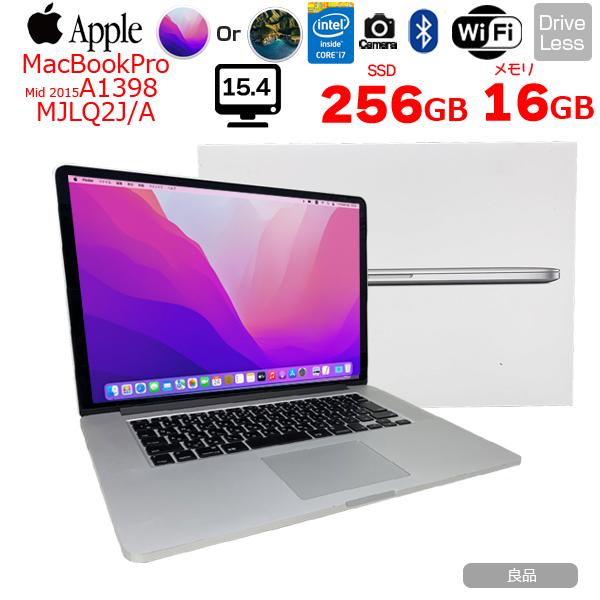 Apple MacBook Pro 15.4inch MJLQ2J/A A1398 Mid 2015 選べるOS Monterey or Bigsur [core i7 4770HQ 16G SSD256GB 無線 BT カメラ 15.4インチ ] ：良品｜whatfun｜02
