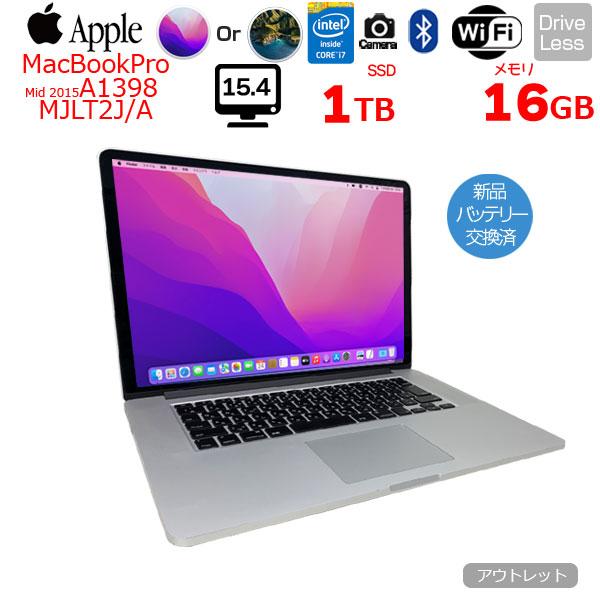 【超美品】MacBook Pro 15インチ (2015) MJLQ2J/A MacBook Pro MJLQ2J/A（15インチ,Mid 2015 ) ノートパソコン 1ヶ月