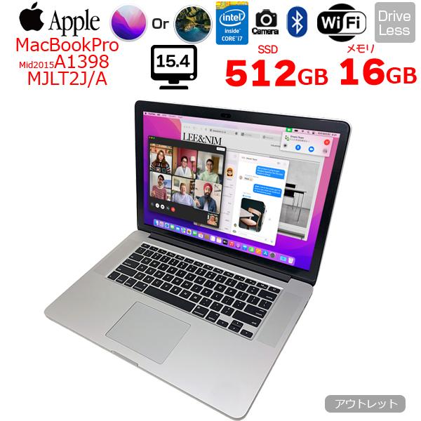 MacBook Pro Apple 15.4inch MJLT2J/A A1398 Mid 2015 USキー 選べるOS