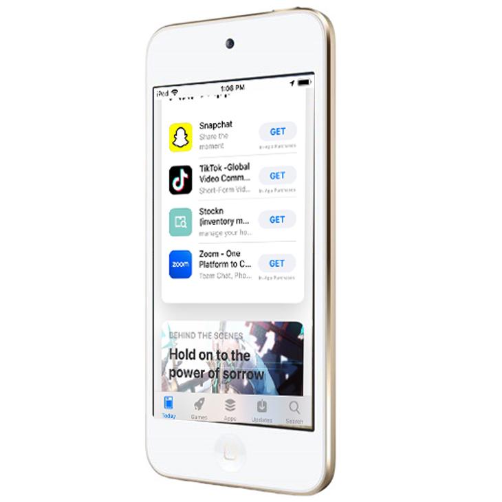 【新品バッテリに交換済】Apple iPod touch6 第6世代 MKHT2J/A [32GB 4インチRetinaディスプレイ Wi-Fi カメラ iOS12.5.7 ゴールド] ：良品 中古 アイポッド_4
