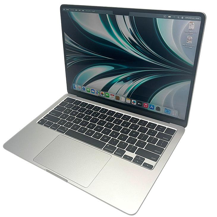 【中古パソコン】Apple MacBook Air 13.6inch MLXY3J/A USキー A2681 2022 TouchID [Apple M2 8コア 8GB SSD256GB 無線 BT カメラ 13.6 Silver 純箱] ：良品の画像