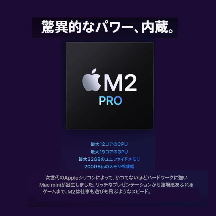 【未開封】Apple Mac mini MNH73J/A A2686 M2 Pro 2023 小型デスク macOS [Apple M2 Pro 10コア メモリ16GB SSD512GB 無線 BT シルバー ]：未開封｜whatfun｜04