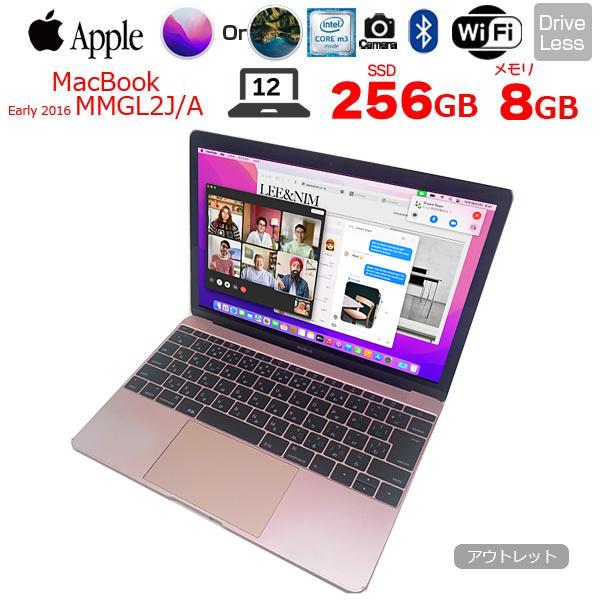 Apple MacBook 12inch MMGL2J/A A1534 Retina Early 2016 選べるOS [Core M3 1.1GHz 8G SSD256G 無線 BT カメラ 12インチ ローズゴールド ] ：アウトレット｜whatfun｜02