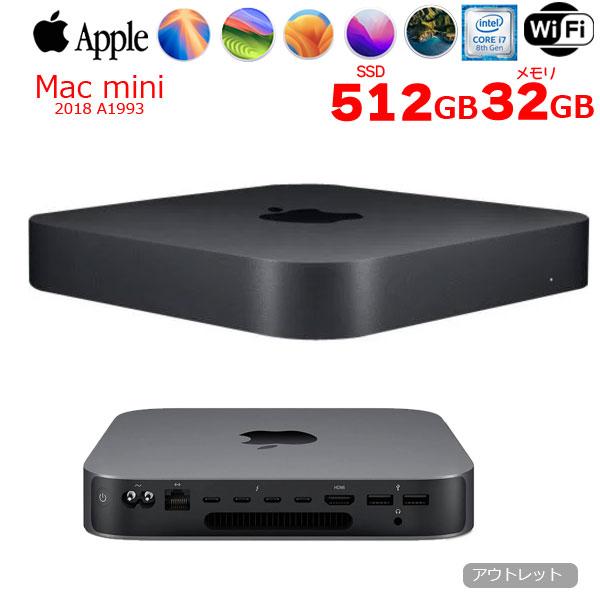 Macデスクトップ Mac mini MRTT2J 32GB Mac mini Apple MRTT2J/A A1993 2018 小型デスク 選べるOS [Core
