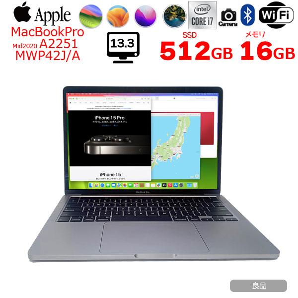 MacBook Pro Apple 13.3inch MWP42J/A A2251 2020 USキー 選べるOS