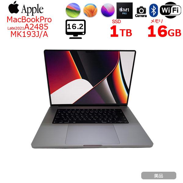 Apple MacBook Pro 16inch MK193J/A A2485 Late 2021 TouchID　選べるOS [Apple M1 Pro 10コア 16G SSD1TB 無線 BT カメラ 16.2 Space Gray] ：良品｜whatfun｜02