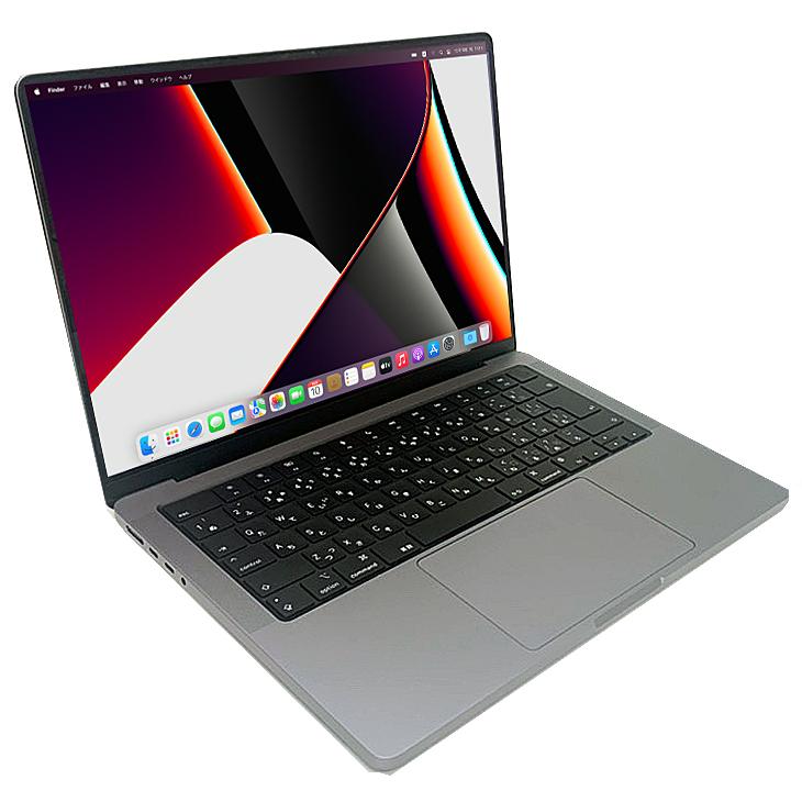 【中古パソコン】Apple MacBook Pro 14.2inch MKGP3J/A A2442 Late 2021 TouchID OS [M1 Pro 8コア 32G 512GB 無線 BT カメラ 14.2 Space Gray]:アウトレットの画像