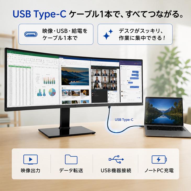 SAMSUNG（サムスン） SAMSUNG LC34H890WJK 34インチ 曲面湾曲 液晶
