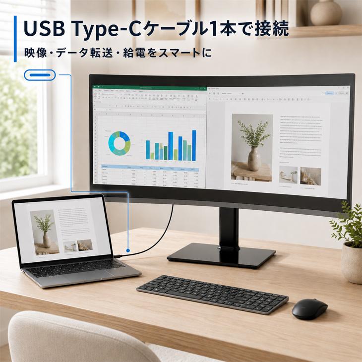 SAMSUNG（サムスン） SAMSUNG LC34H890WJK 34インチ 曲面湾曲 液晶