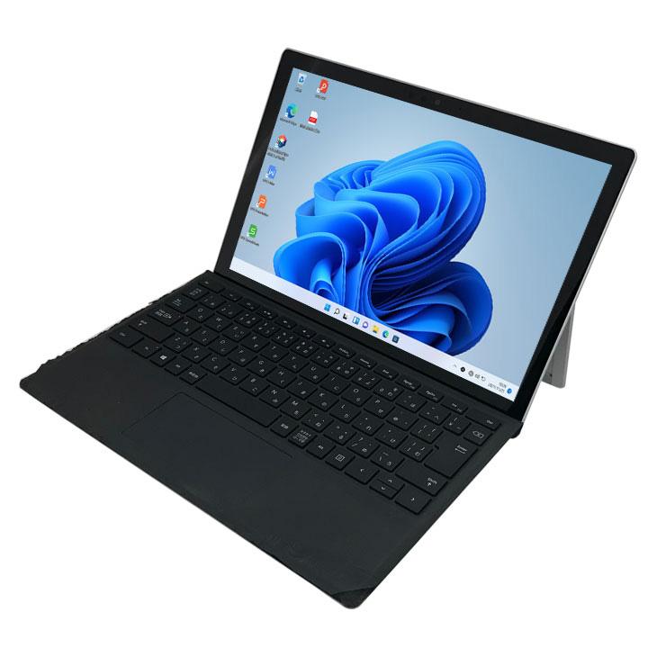 【中古パソコン】Microsoft Surface Pro5 中古 タブレット Office  Win11 純正タイプカバー[Core i5 7300U 8G 256G 無線 カメラ 12.3]:訳あり品の画像
