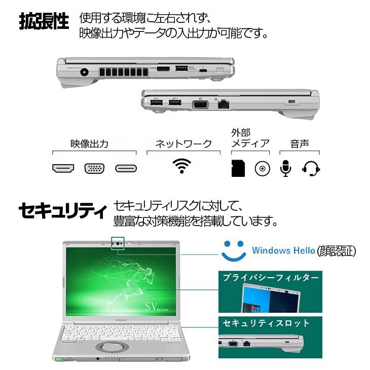 Panasonic CF-SV8 選べるカラー！中古 ノート Office 選べる Win11 or Win10 [Core i5 8350U 8G 512G マルチ 無線 カメラ 12.1型]：アウトレット｜whatfun｜05