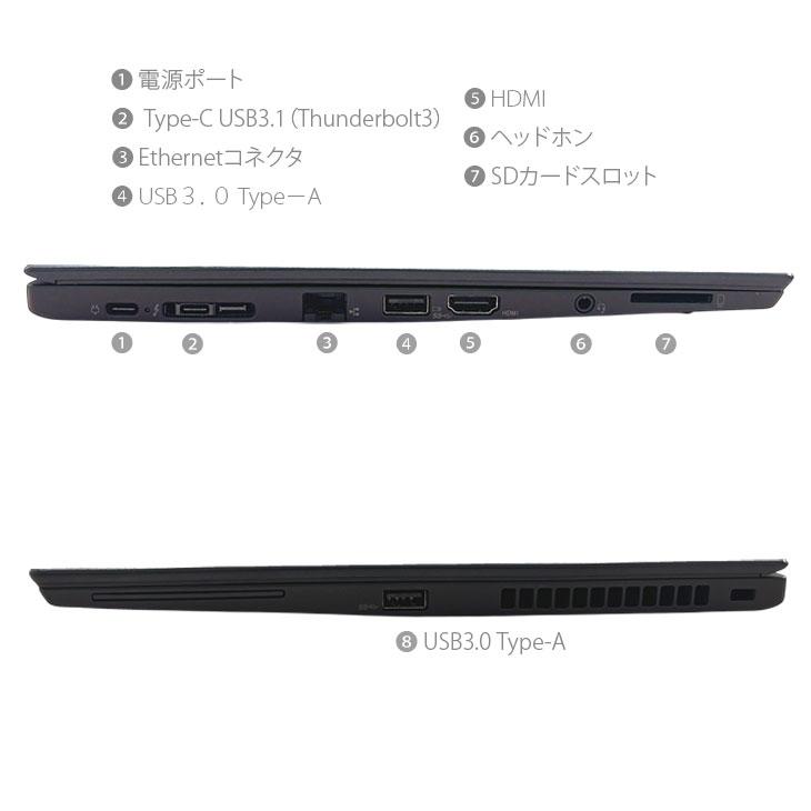 Lenovo T480s 20L8-SAYE00 中古 ノート Office Win10 or Win11 第8世代 